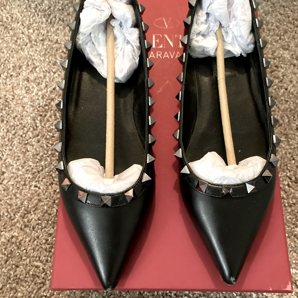 Rockstud Ballet Flats Noir Black